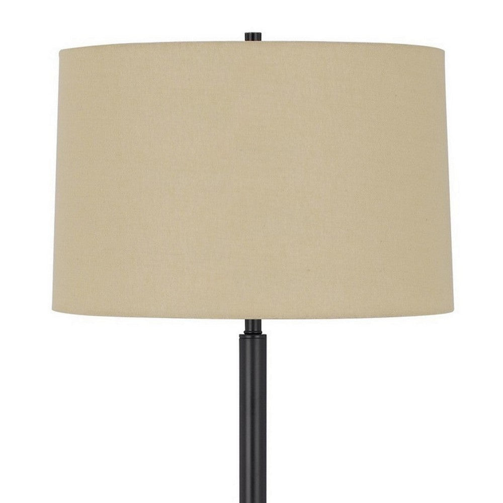 Ava 61 Inch Modern Floor Lamp Glass Tray Table 1 USB Port Dark Bronze By Casagear Home BM282146