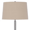 61 Inch Modern Floor Lamp Glass Tray Table 1 USB Port Antique Silver By Casagear Home BM282147