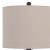 31 Inch Accent Table Lamp Resin Turned Base Set of 2 Beige Gray By Casagear Home BM282179