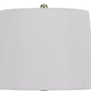 23 Inch Set of 2 Ceramic Accent Table Lamp Hammered Base White Gold By Casagear Home BM282183