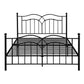 Modern Queen Size Bed Curved Accent Black Heavy Gauge Steel Metal Frame By Casagear Home BM283014