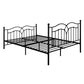 Modern Queen Size Bed Curved Accent Black Heavy Gauge Steel Metal Frame By Casagear Home BM283014