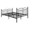 Modern Queen Size Bed Curved Accent Black Heavy Gauge Steel Metal Frame By Casagear Home BM283014