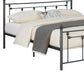 Olly Modern Queen Size Bed Heavy Steel Metal Frame Slatted Matte Black By Casagear Home BM283018