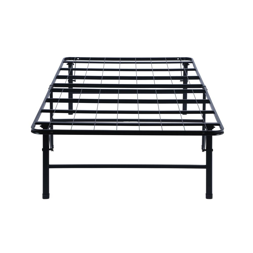 Folding Bed Frame Queen Heavy Gauge Steel Metal Underbed Space Black By Casagear Home BM283031