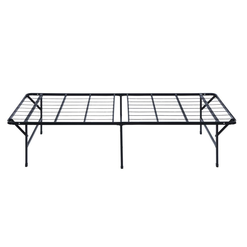 Folding Bed Frame Queen Heavy Gauge Steel Metal Underbed Space Black By Casagear Home BM283031