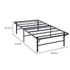 Folding Bed Frame Queen Heavy Gauge Steel Metal Underbed Space Black By Casagear Home BM283031