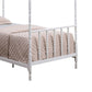 Modern Metal Twin Size Canopy Bed Spindled Turned Posts Classic White By Casagear Home BM283037