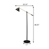 58 Inch Classic Metal Floor Lamp Adjustable Shade Height Gold Black By Casagear Home BM283118