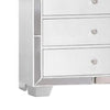 Eli 46 Inch Modern Wood Tall Dresser Chest 5 Drawers Mirrored White By Casagear Home BM283147