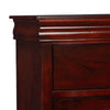 Liam 48 Inch 5 Drawer Wood Tall Dresser Chest Molded Trim Cherry Brown By Casagear Home BM283194