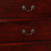 Liam 48 Inch 5 Drawer Wood Tall Dresser Chest Molded Trim Cherry Brown By Casagear Home BM283194