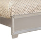 Eli Crystal Tufted Queen Bed LED Mirror Inlays Wood Gray Velvet Silver By Casagear Home BM283198