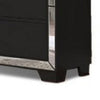 Eli 57 Inch Deluxe 7 Drawer Dresser Mirrored Trim Wood Frame Black By Casagear Home BM283200