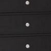 Eli 46 Inch Deluxe 5 Drawer Tall Dresser Chest Mirrored Trim Wood Black By Casagear Home BM283201