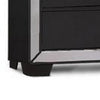 Eli 46 Inch Deluxe 5 Drawer Tall Dresser Chest Mirrored Trim Wood Black By Casagear Home BM283201