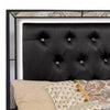 Eli Crystal Tufted Queen Bed LED Mirrored Inlays Wood Velvet Black By Casagear Home BM283202