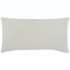 14 x 26 Accent Lumbar Pillow Down Insert Embroidered Details Ivory White By Casagear Home BM283441