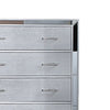 Koi 51 Inch Pine Wood Tall Dresser Chest 5 Drawers Mirror Trim Silver By Casagear Home BM283627