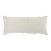 16 x 36 Lumbar Linen Accent Throw Pillow Tufted Diamonds Ivory White By Casagear Home BM283668