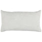 14 x 26 Lumbar Accent Throw Pillow Hand Pleated Vintage Ivory White By Casagear Home BM283679