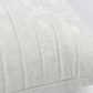 14 x 26 Lumbar Accent Throw Pillow Hand Pleated Vintage Ivory White By Casagear Home BM283679