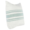 22 Inch Square Linen Accent Throw Pillow Stripe Design Eucalyptus White By Casagear Home BM283687