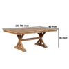 Tess 78 Inch Dining Table Extendable Leaf Trestle Base Natural Brown By Casagear Home BM283849