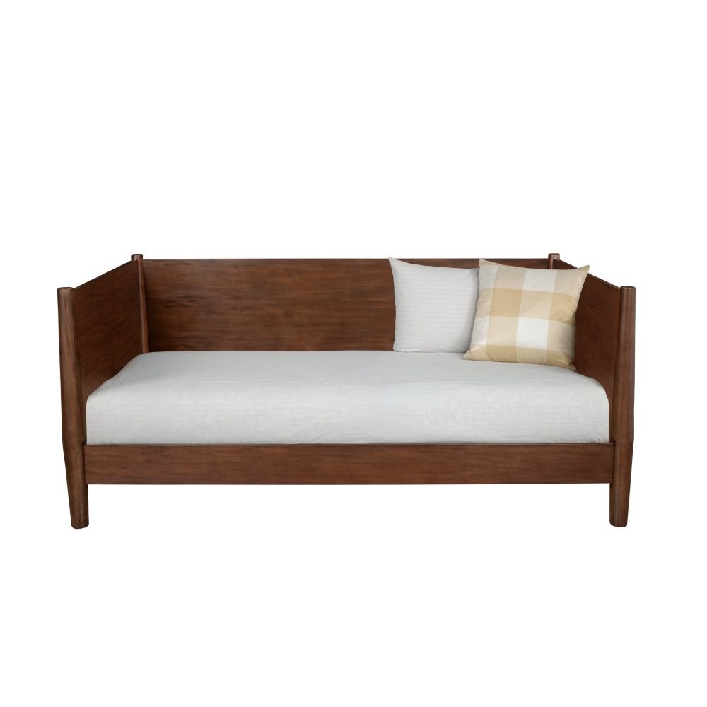 Ian Midcentury Modern Twin Size Daybed Mahogany Wood Warm Walnut Brown By Casagear Home BM283853