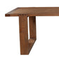 Paige 84 Inch Dining Table Solid Wood Sled Design Base Natural Brown By Casagear Home BM283865