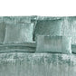 Jay 7 Piece Queen Comforter Set Green Polyester Velvet Deluxe Texture By Casagear Home BM283893