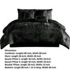 Jay 7 Piece Queen Comforter Set Black Polyester Velvet Deluxe Texture By Casagear Home BM283905