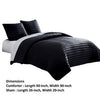 Cabe 3 Piece Queen Comforter Set Polyester Puffer Channel Quilted Black By Casagear Home BM283908