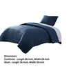 Cabe 2 Piece Twin Comforter Set Polyester Puffer Channel Quilted Navy Blue By Casagear Home BM283911