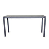 Carlo 80 Inch Outdoor Bar Table Cast Aluminum Powder Coated Slate Gray By Casagear Home BM284156