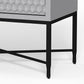 Rexi 26 Inch 2 Drawer Nightstand Honeycomb Mahogany Light Gray Black By Casagear Home BM284250