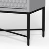 Rexi 26 Inch 2 Drawer Nightstand Honeycomb Mahogany Light Gray Black By Casagear Home BM284250