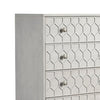 Rue 48 Inch 5 Drawer Dresser Chest Textured Honeycomb Design Light Gray By Casagear Home BM284298