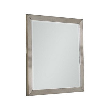 Bran 36 x 36 Modern Square Dresser Mirror, Pine Wood, Light Brown By Casagear Home