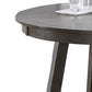 Lexi 48 Inch Classic Minimalist Round Dining Table Rubberwood Dark Gray By Casagear Home BM284314