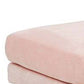 Rio 32 Inch Modular Ottoman Box Cushion Seat Wood Legs Blush Pink By Casagear Home BM284324