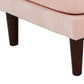 Rio 32 Inch Modular Ottoman Box Cushion Seat Wood Legs Blush Pink By Casagear Home BM284324