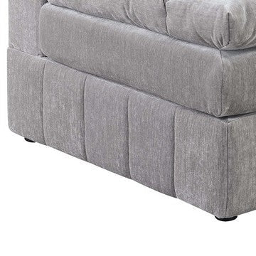 Luna 35 Inch Modular Armless Chair Three Layer Plush Cushioned Seat Gray By Casagear Home BM284329