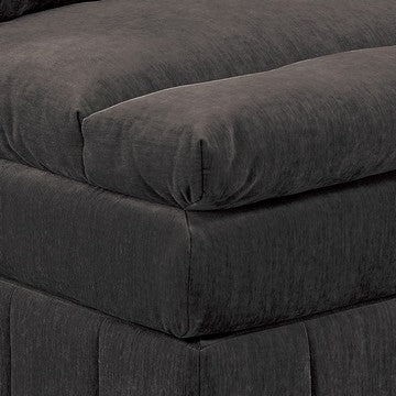 Luna 35 Inch Modular Armless Chair 3 Layer Plush Cushion Seat Dark Gray By Casagear Home BM284332