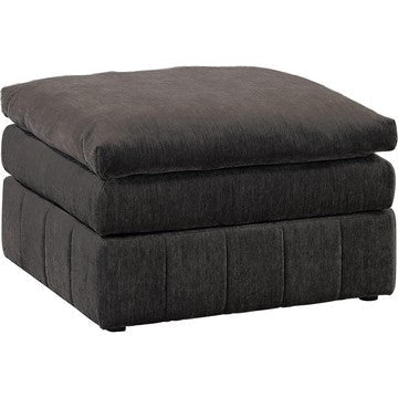 Luna 33 Inch Modular Ottoman, Three Layer Plush Cushioned Seat, Dark Gray By Casagear Home