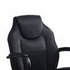 Rue 27 Inch Ergonomic Office Chair Vegan Faux Leather Swivel Seat Black By Casagear Home BM284336