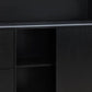 47 Inch Serving Cabinet Buffet Sideboard Console 2 Drawers Shelves Black By Casagear Home BM284377