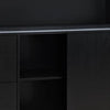 47 Inch Serving Cabinet Buffet Sideboard Console 2 Drawers Shelves Black By Casagear Home BM284377