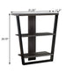 Hedy 34 Inch Modern Console Table 3 Shelf Slanted Legs Two Toned Black By Casagear Home BM284399