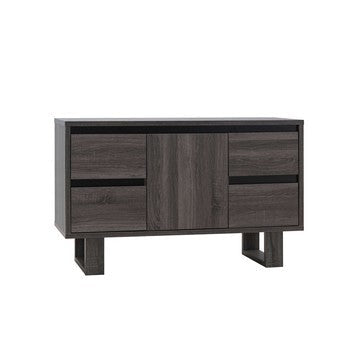 Hosa 47 Inch TV Media Entertainment Console, 2 Drawers, 1 Cabinet, Black By Casagear Home